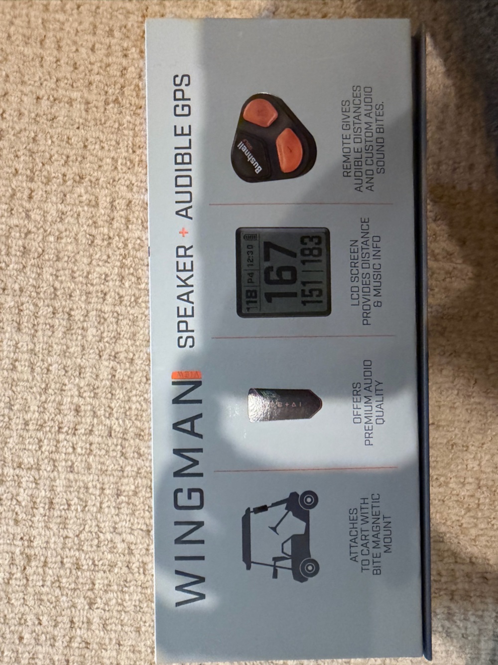 Wingman Portable Bluetooth Speaker + Audible GPS w/ 3 Titleist Pro Vx golf balls - Picture 4 of 4